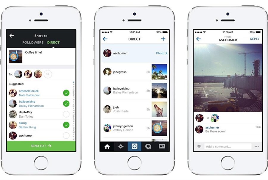 Instagram Direct'in halihazırdaki kullanıcı sayısı 325 milyonu aşmış durumda. Ancak bu güncellemeyle birlikte çok daha fazla kişinin özel mesajlaşma için bu sistemi kullanabileceği öngörülüyor.