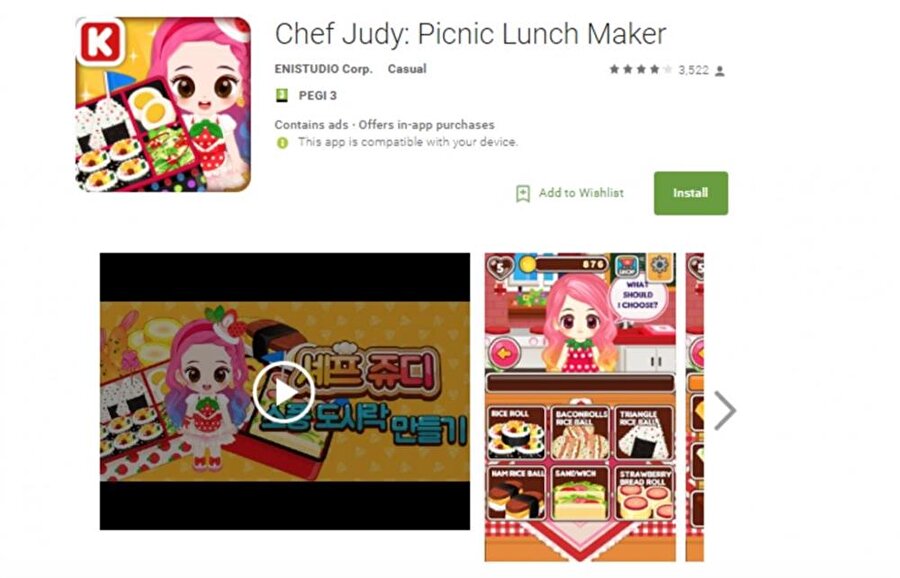 Google Play'deki Chef Judy: Lunch Maker isimli oyun bu zararlı yazılımı barındıran birçok uygulamadan biri. Bu tip oyunların milyonlarca çocuk tarafından indirildiği düşünüldüğünde durumun ehemmiyeti daha net bir şekilde anlaşılabiliyor. 