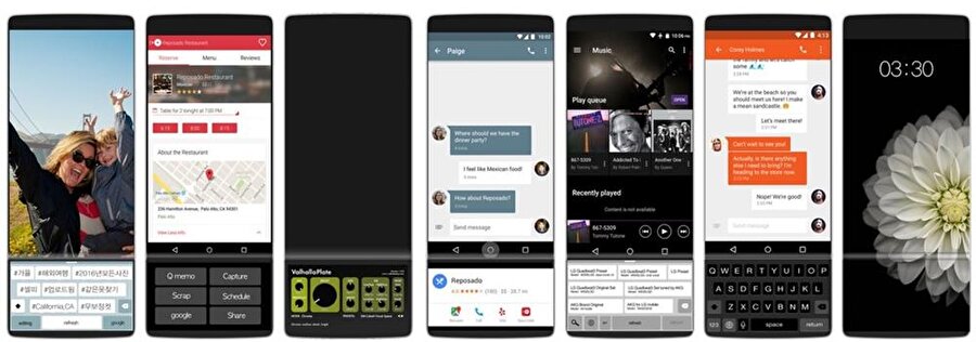 LG V30'un ikinci ekranının kullanım senaryoları da şu şekilde. Keza klavye, ek uygulamalar, Google Play ve iki ekranın bütünleşmesi gibi özellikler sunuluyor. 