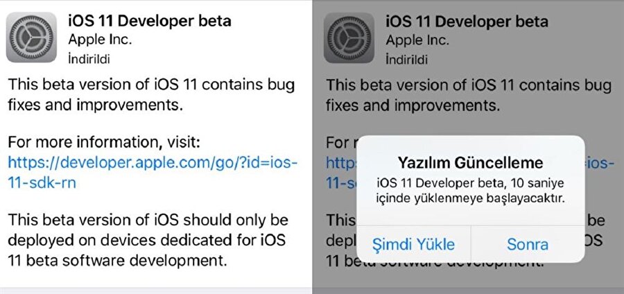 Akabinde Genel, Ayarlar ve Yazılım Güncelleme adımlarını izleyip klasik şekilde iOS'un güncelleme ekranına erişmek gerekiyor. 