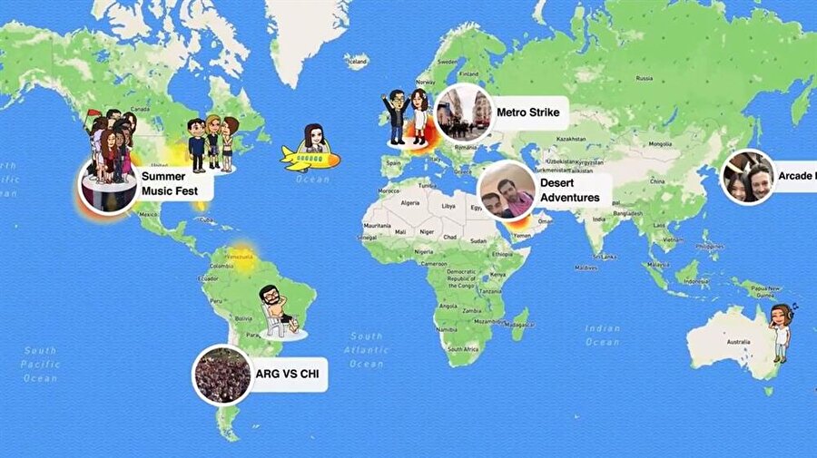 Snapchat'in bu yeni özelliği sayesinde yapılan paylaşımlar doğrudan harita üzerinden takip edilebiliyor. Böylece kullanıcıların birbirleriyle daha kolay iletişime geçebilmesi mümkün hale geliyor. 