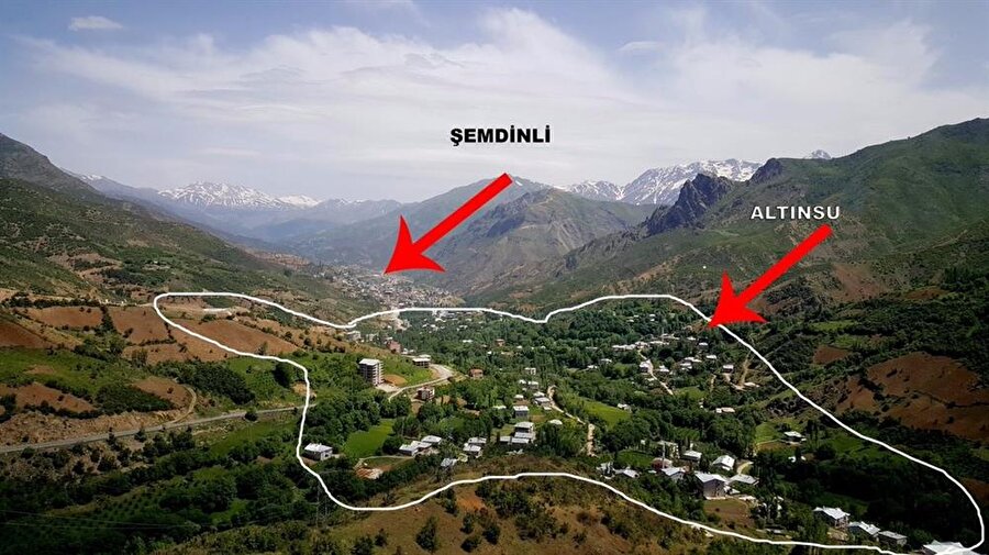 Bir polisin şehit olduğu Şemdinli'ye bağlı Altınsu Köyü.