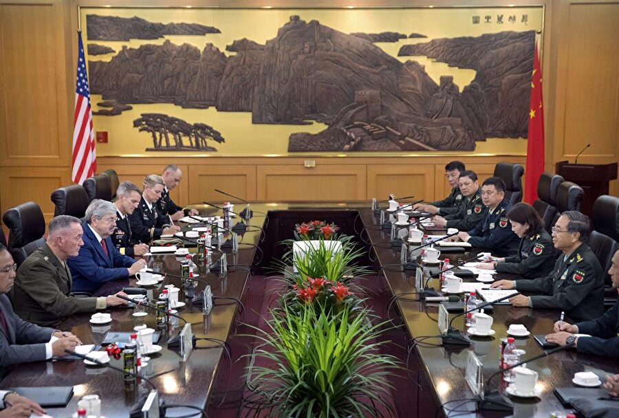 Çin ve ABD Genelkurmay Başkanlarının toplantısından.
