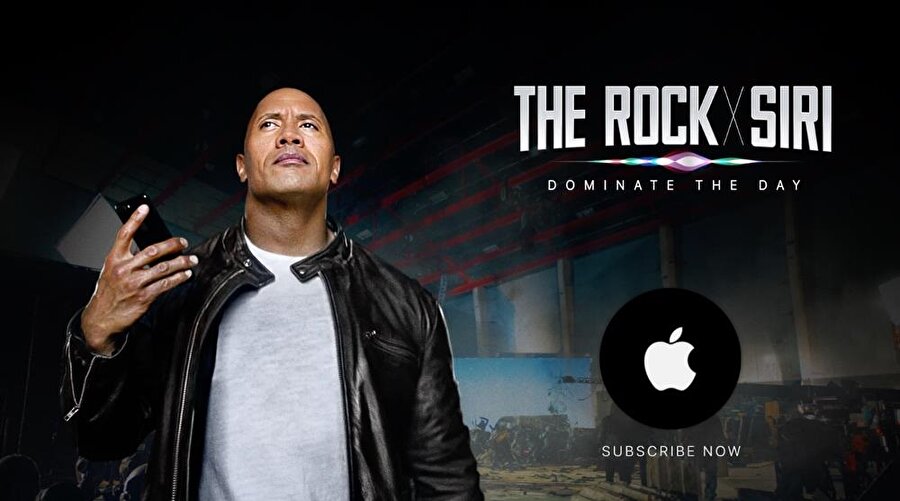 Siri'nin yeteneklerini gösteren Dwayne Johnson, Apple fanatikleri tarafından da hayli beğenildi.
