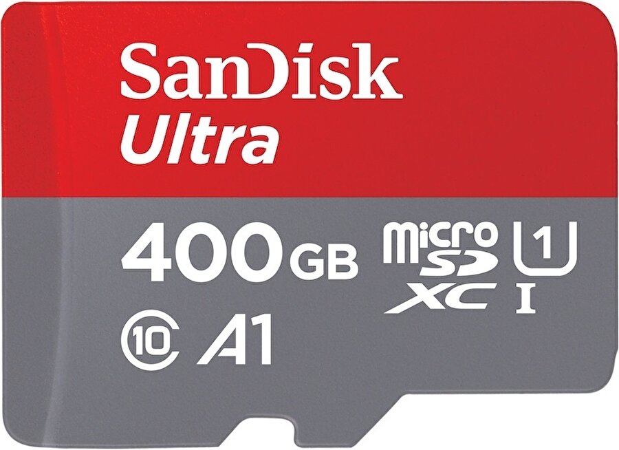 SanDisk'in 400 GB'lık microSDXC kartı UHS-I hız destekliyor. 