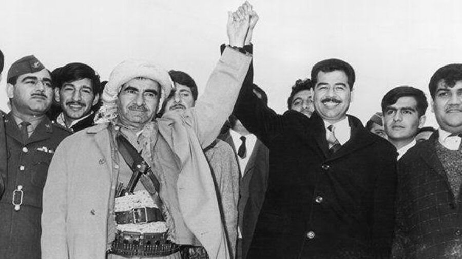 Mustafa Barzani ve Saddam Hüseyin