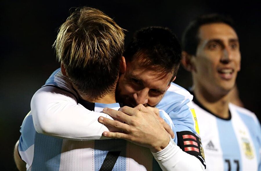 Lionel Messi'nin galibiyet ve Dünya Kupası sevinci.