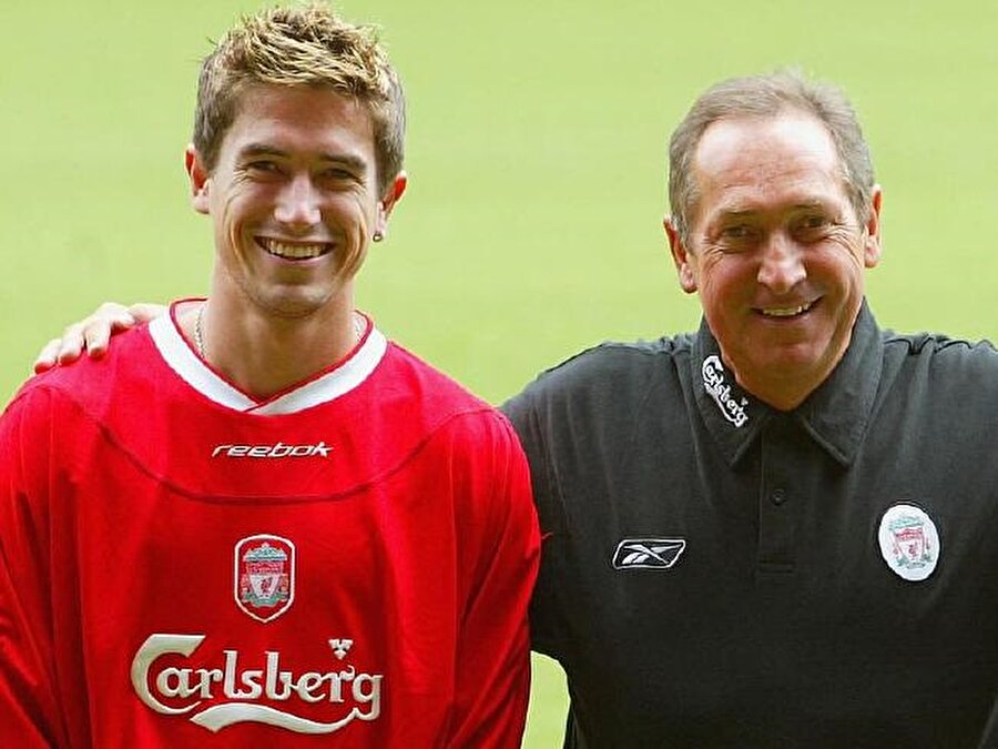 Harry Kewell ve Gerard Houllier.