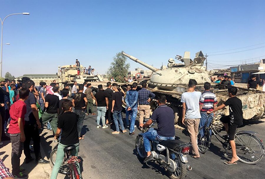 Irak güvenlik güçleri tarafından imha edilen IKBY tankı