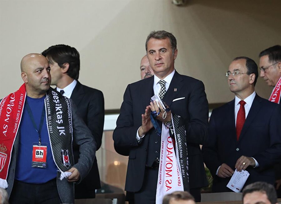 Beşiktaş Başkanı Fikret Orman, Monaco maçını tribünden takip etti.