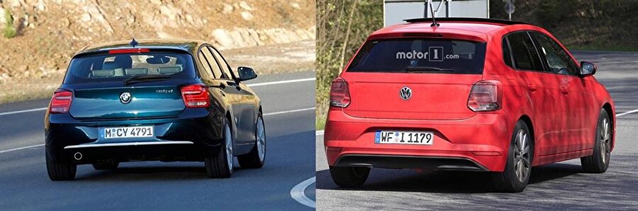 Yeni Polo'nun arka tasarımına bakılınca BMW1 modeliyle net bir benzerlik kurabiliyorsunuz. 