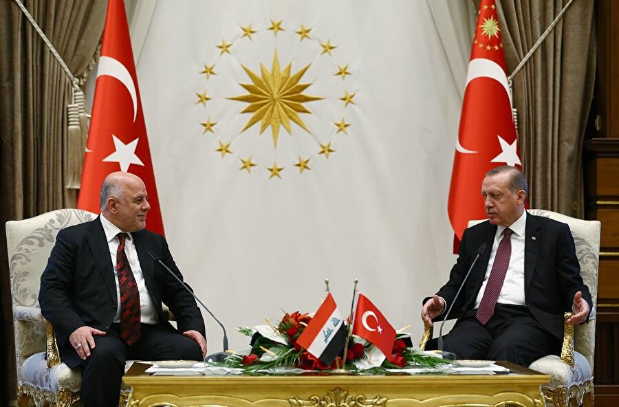 Irak Başbakanı Haydar İbadi ve Cumhurbaşkanı Recep Tayyip Erdoğan 