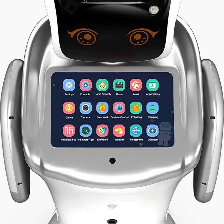 Sanbot, karşılama ve yönlendirme yanında birçok işlevi ekranıyla sağlayabiliyor. 