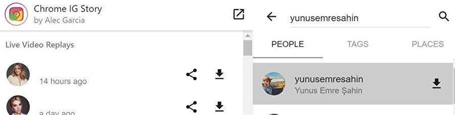 Arama yapmak isteyenlerin ise eklentinin sağ kısmında yer alan bölümü kullanması gerekiyor.