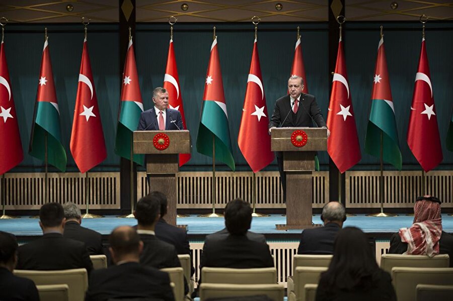 Cumhurbaşkanı Recep Tayyip Erdoğan ve Ürdün Kralı II. Abdullah