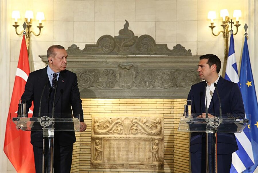 Cumhurbaşkanı Recep Tayyip Erdoğan, Yunanistan Başbakanı Aleksis Çipras