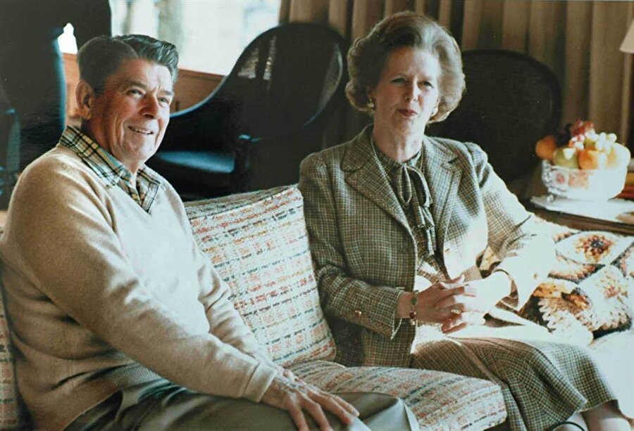 ABD Başkanı Ronald Reagan ve Margaret Thatcher