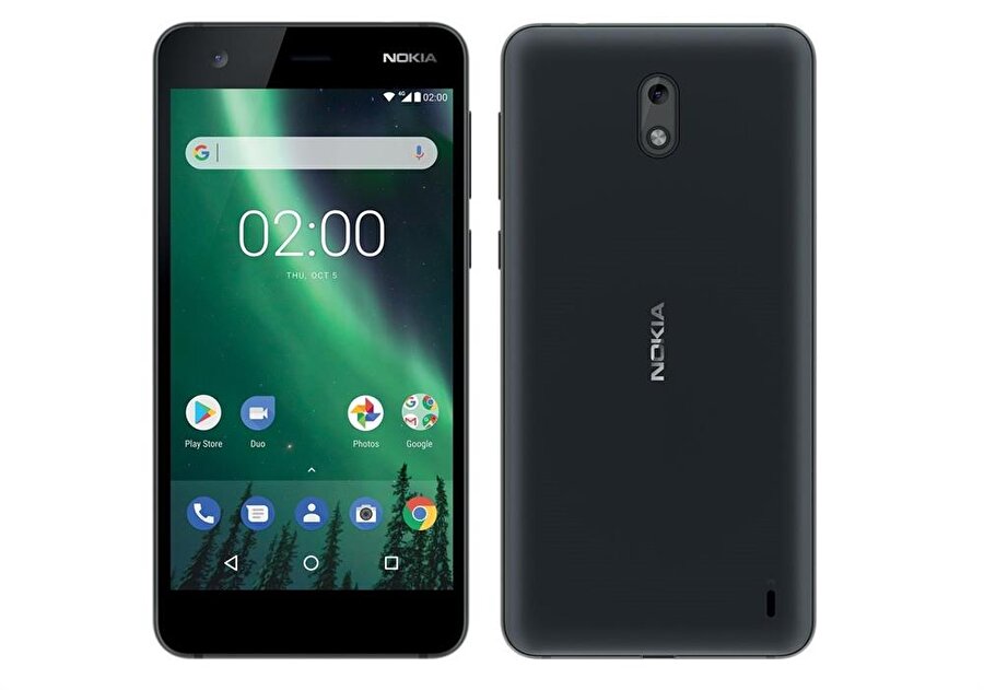 143.5 x 71.3 x 9.3 mm boyutlarındaki Nokia 2'nin ağırlığı ise 161 gram. 