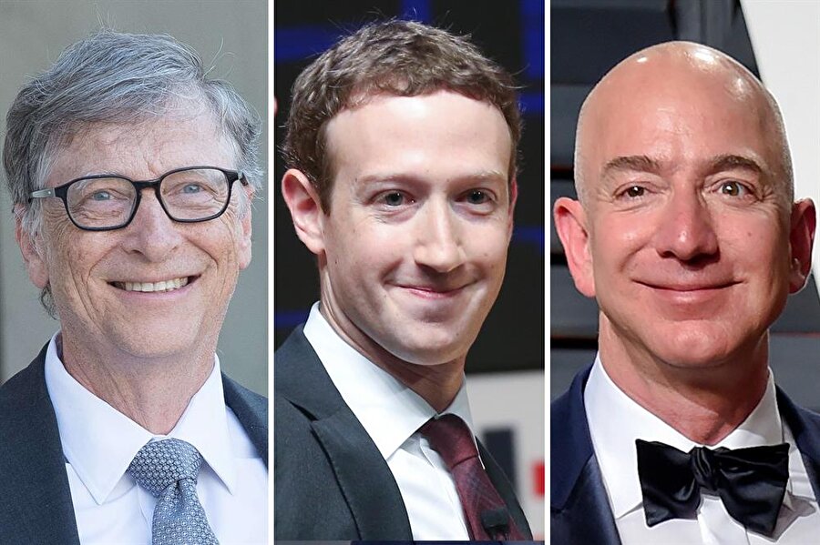 Dünyanın en zengin teknoloji liderleri. Bill Gates (sol). 