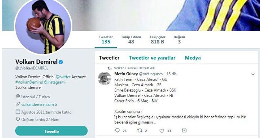 Volkan Demirel'in paylaşımı herkesi şaşırttı.