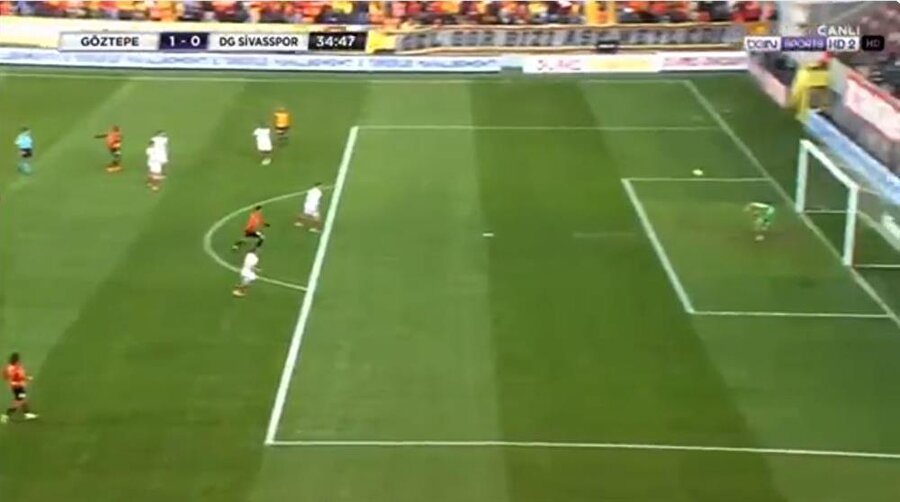 Demba Ba'nın şutunun gol olduğu an.