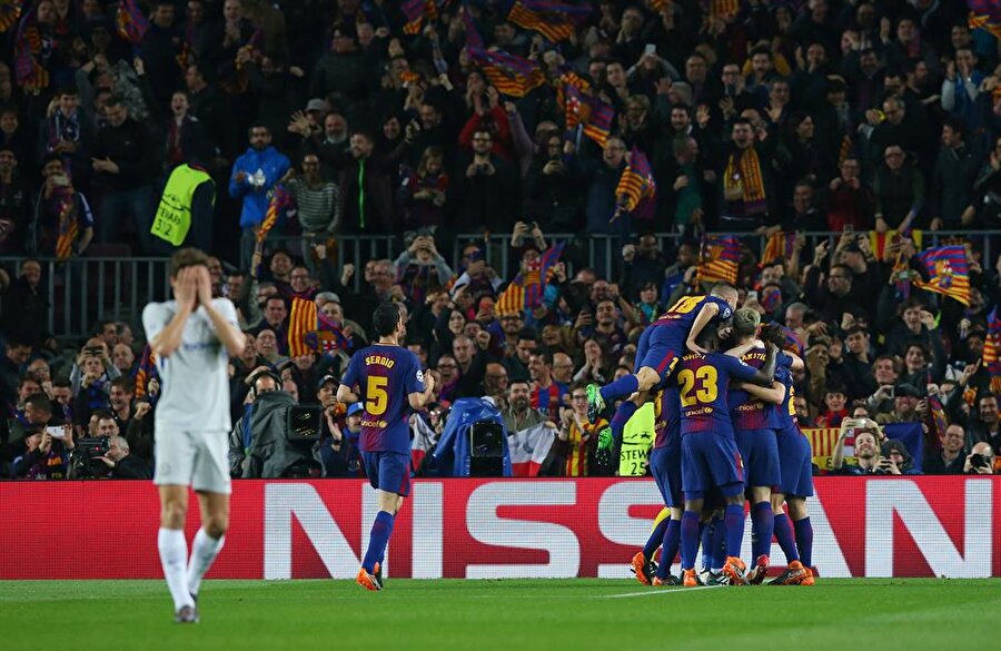 Barcelona adını çeyrek finale yazdırdı. (Fotoğraf: Reuters)