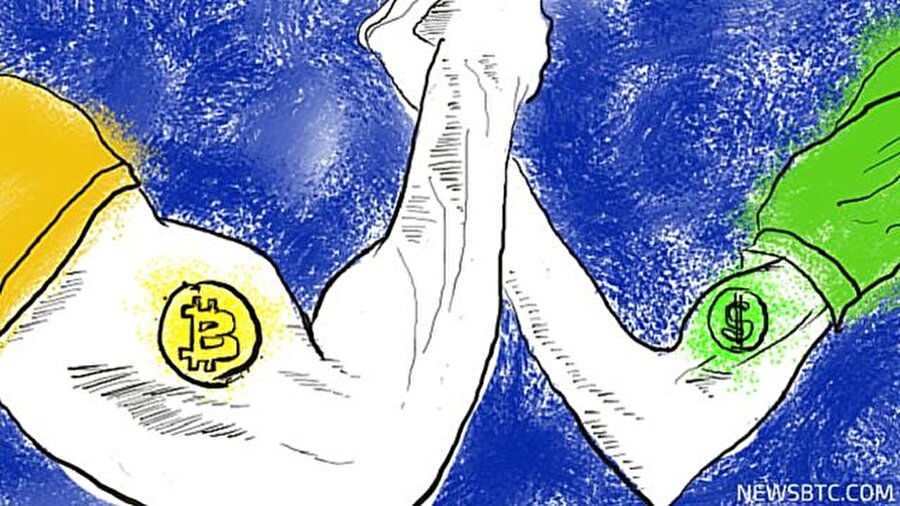 Bitcoin'in dijital bir para birimi olmasına rağmen dünyanın en fazla kullanılan parası doları geçeceği düşünülüyor.