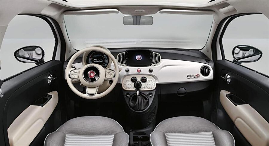 Fiat 500 Collezione modelinin iç tasarımı.