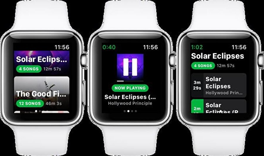 Apple Watch'taki Spotify uygulamasının hayli işlevsel olması bekleniyor. 