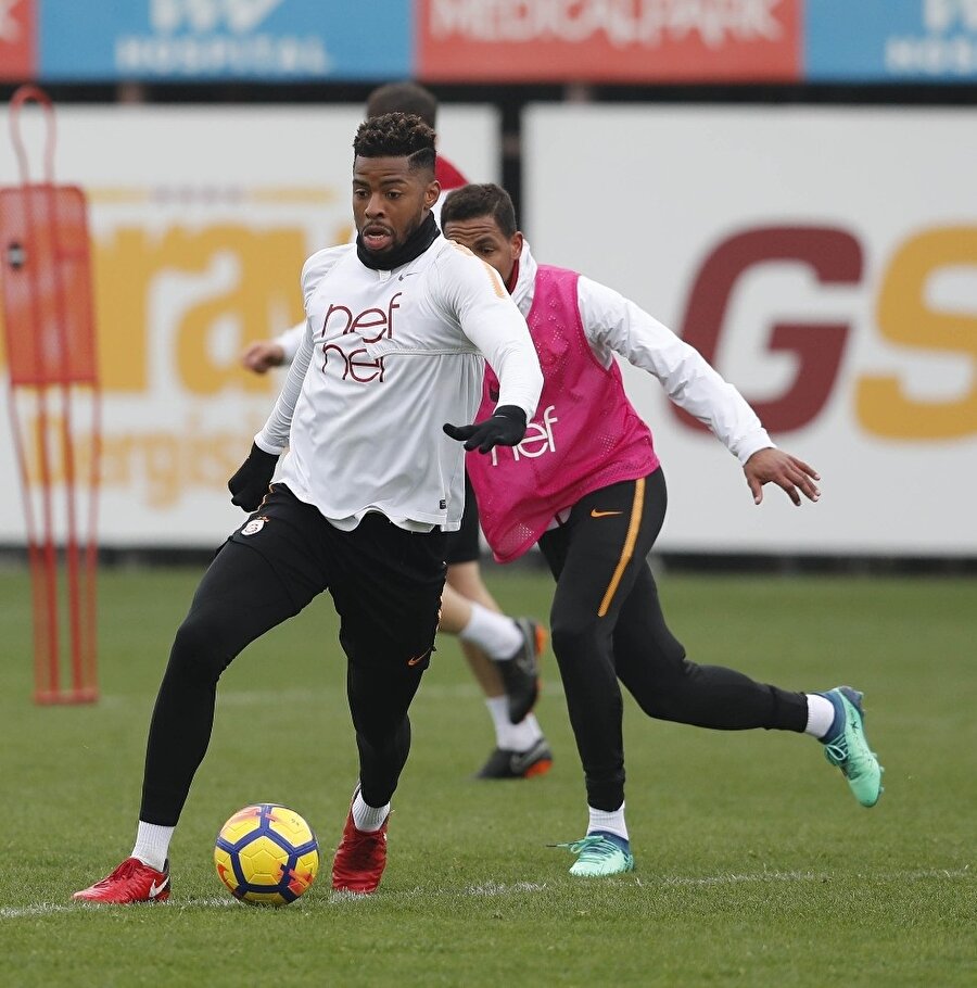 Galatasaray'da futbolcular galibiyete odaklandı. (Fotoğraf: İHA)