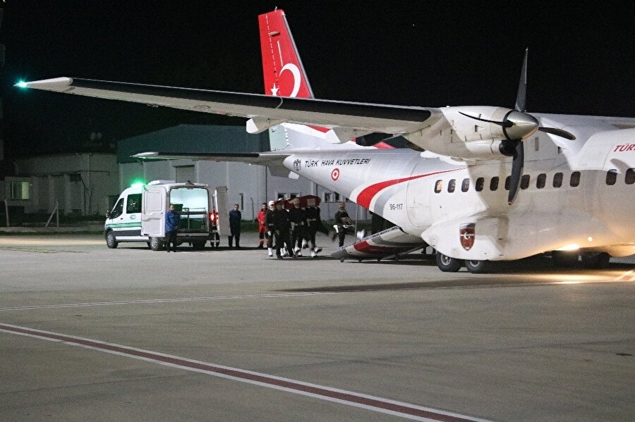 Şehit UMKE görevlisi Burak Tatar, memleketi Erzurum'a getirildi. 