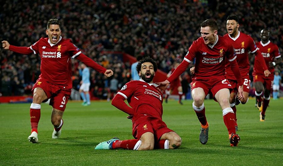 Liverpool Şampiyonlar Ligi çeyrek final ilk maçında Manchester City'yi 3-0 mağlup ederken Salah, 1 gol atarak takımına katkı sağladı.