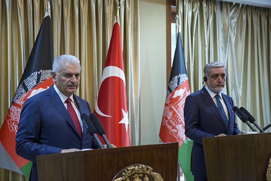 Başbakan Binali Yıldırım ve Afganistan İcra Heyeti Başkanı Abdullah Abdullah