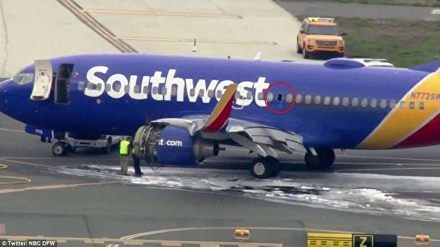 Southwest Airlines'a ait Boeing 737-700 uçak
