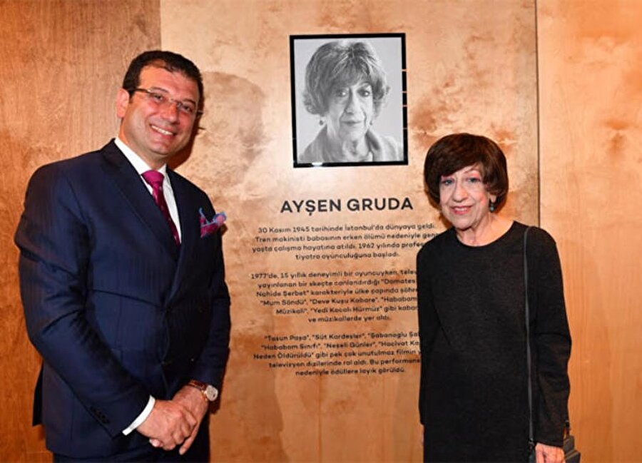 Beylikdüzü Belediye Başkanı Ekrem İmamoğlu ve Ayşen Gruda.