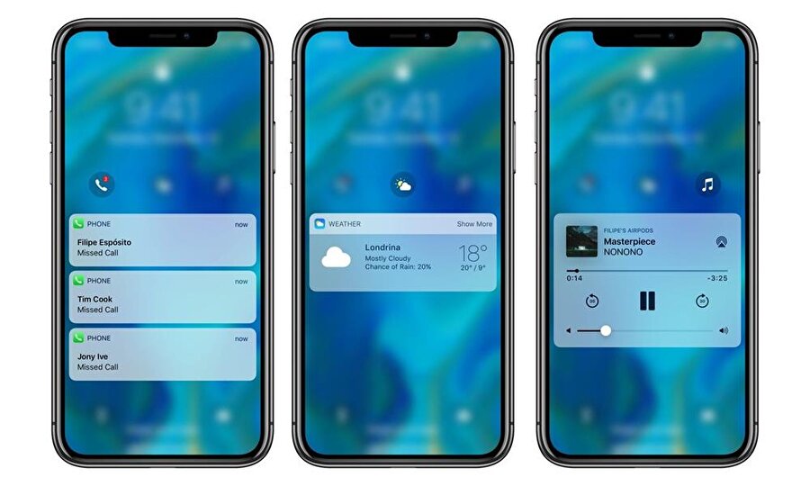iOS 12'deki en önemli tasarım yeniliklerinin başında uygulama simgeleri geliyor. Üstelik buna ek olarak kilit ekranının özelleştirilebilir yapısı da büyük yenilik.