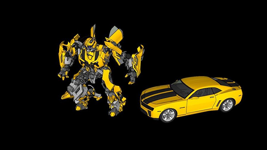 Transformers'ın en sevilen karakterlerinden Bumblebee ve onunla özdeşleşen araba. 