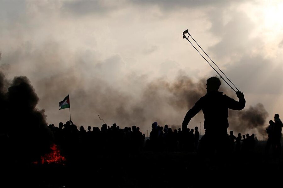Gazze sınırında düzenlenen "Büyük Dönüş Yürüyüşü" sırasında yaşanan olaylarda da sapan ön plandaydı.