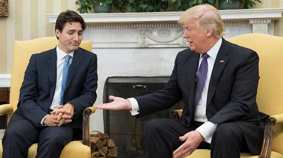 ABD Başkanı Trump ve Kanada Başbakanı Justin Trudeaun