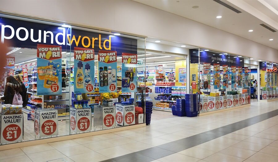 Poundworld'un İngiltere'de 355 mağazası bulunuyor.