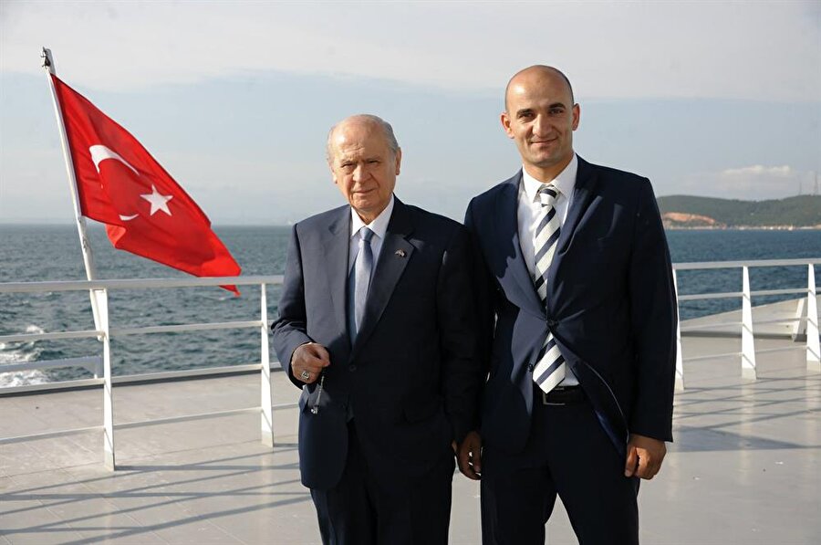 Ülkü Ocakları eski Başkanı Olcay Kılavuz ve MHP lideri Devlet Bahçeli