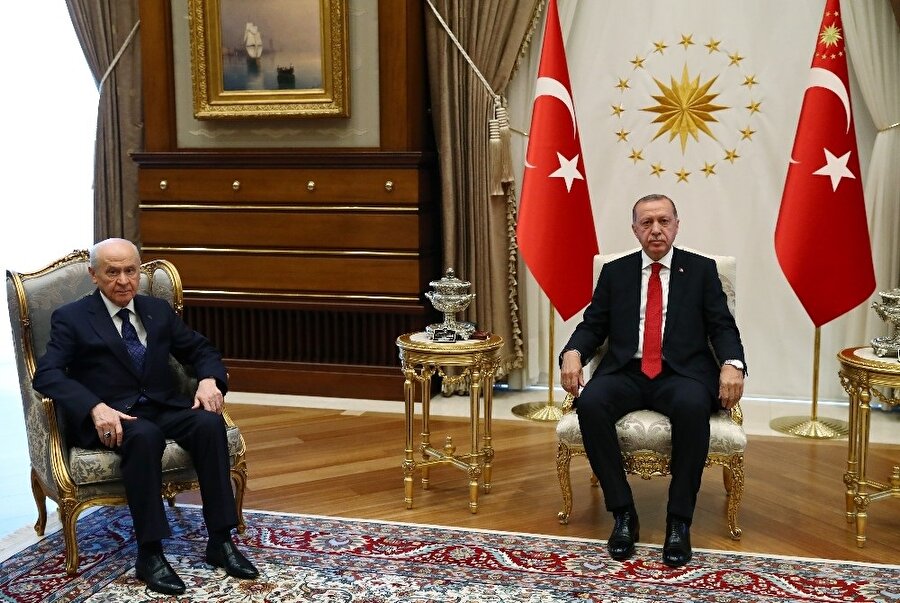 Cumhurbaşkanı Recep Tayyip Erdoğan ile MHP Lideri Devlet Bahçeli