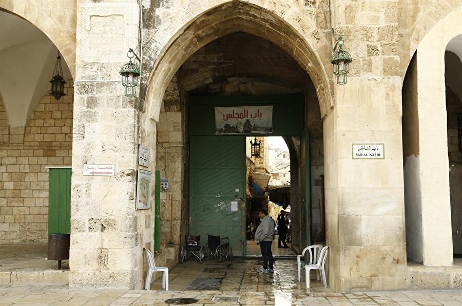 Mescid-i Aksa'nın 9 kapısından biri olan Nazır Kapısı. (Fotoğraf: İsmail Çağılcı)