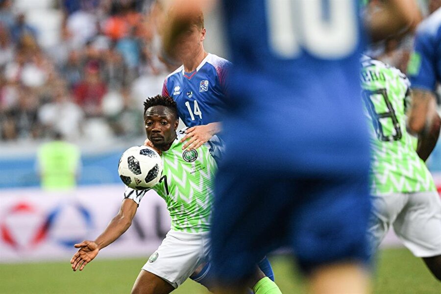 Ahmed Musa, Nijerya Milli Takımı ile 2018 Dünya Kupası'nda ter döktü.nFotoğraf: AA