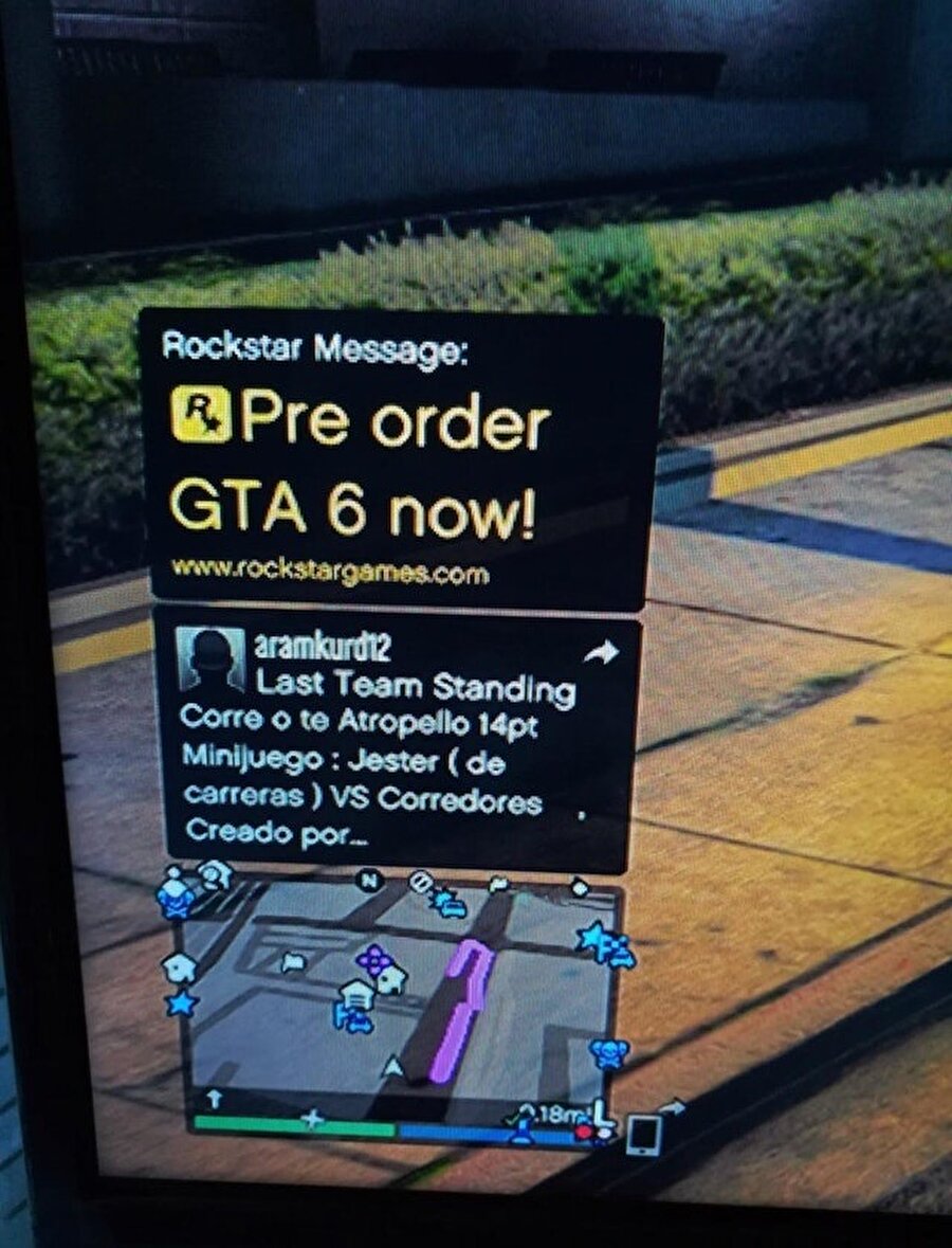GTA V'in oyun içi harita ekranından görüntüler. 