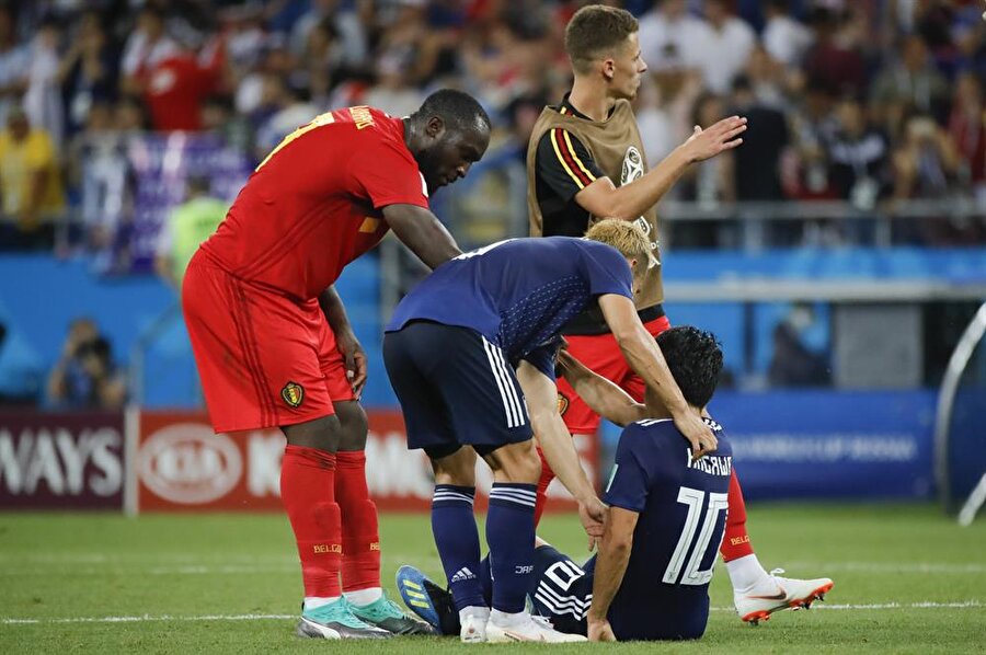 Belkiça'ya 3-2 mağlup olan Japonya, 2018 Dünya Kupası'na son 16 turunda veda etti. nFotoğraf: AA