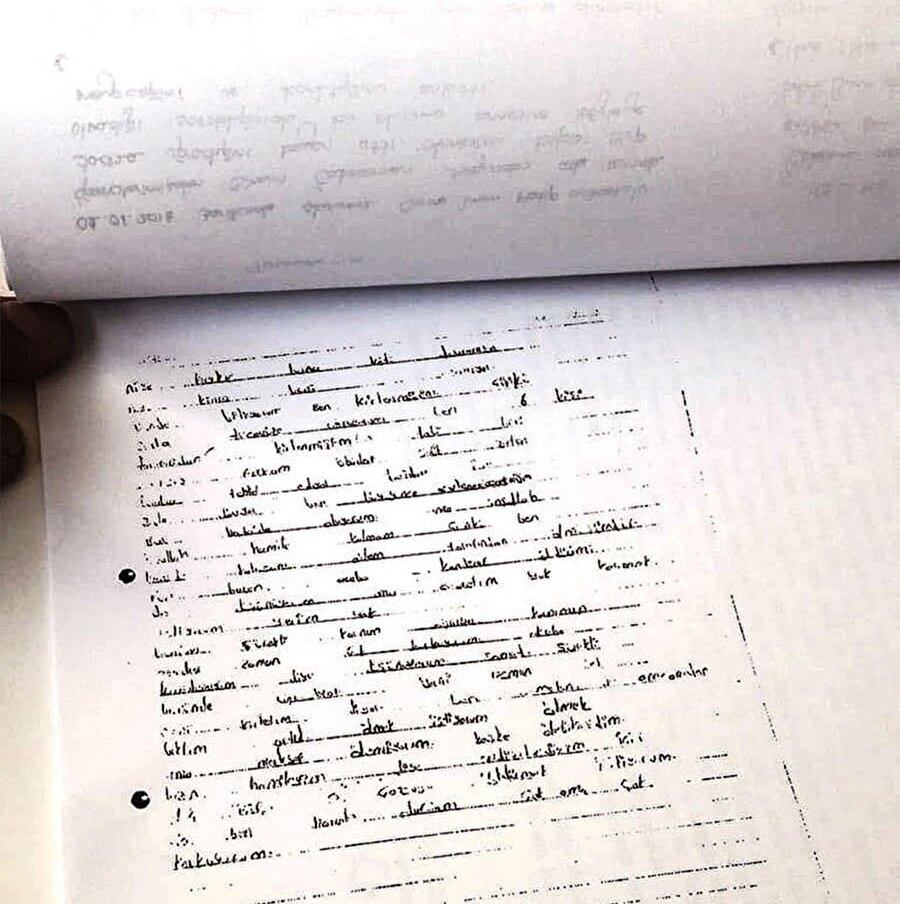  “Niye bana herkes kötü davranıyor” diye başlayan notu kaleme alan kişi 'altı kişinin tecavüzüne uğradığını, büyüyünce evlenemeyeceğini' ve “İnşallah hamile kalmam. Kalırsam ailem tarafından öldürülürüm. Ölmek istiyorum” yazdı.