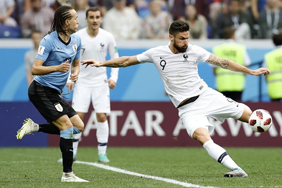 Fransa, Uruguay'ı 2-0 mağlup ederek adını yarı finale yazdırdı. nFotoğraf: AA