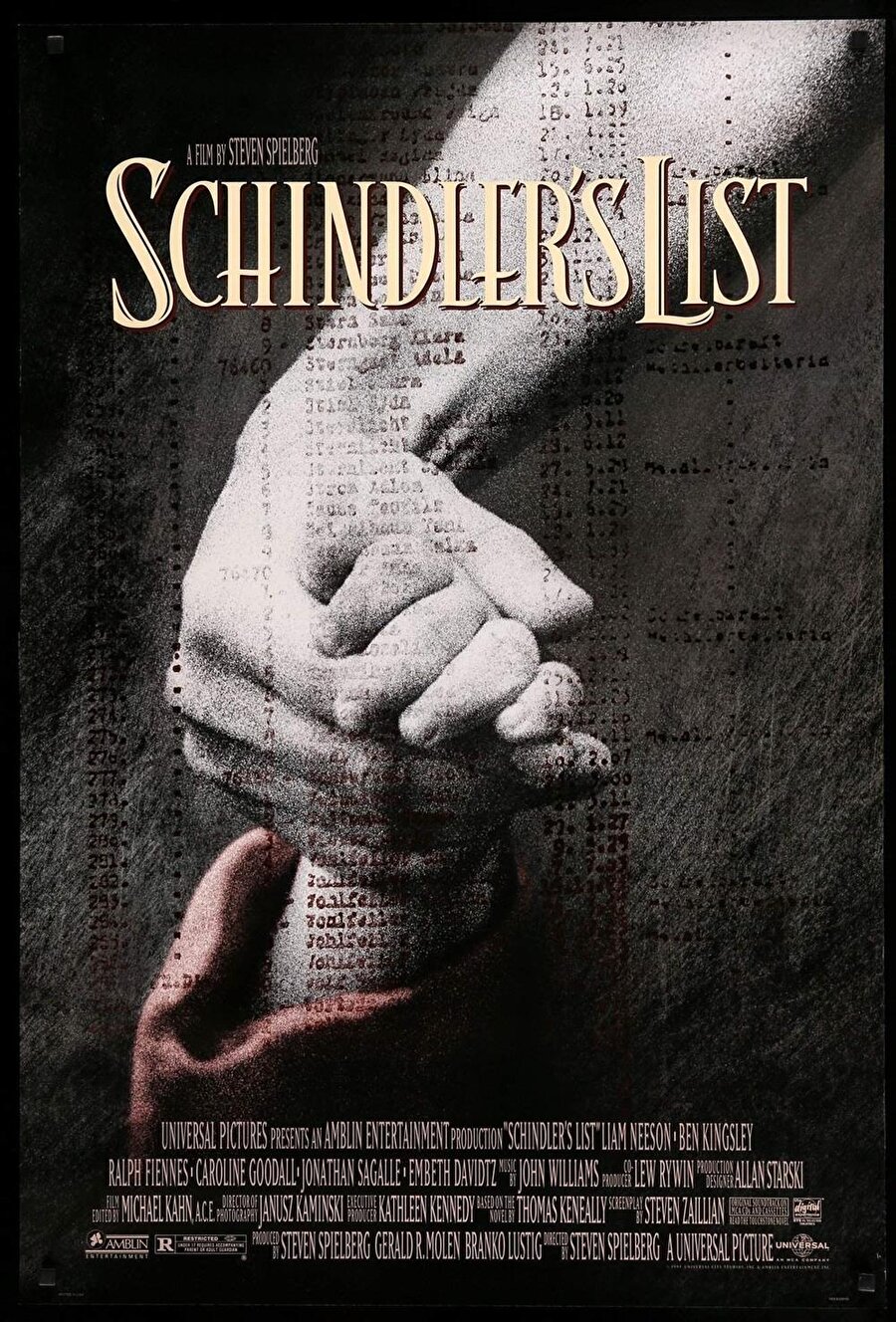 Schindler'in Listesi, Steven Spielberg tarafından yönetilen ve yapımcılığını yapan ve Steven Zaillian tarafından yazılmış, 1993'te yayınlanan bir Amerikan epik tarihi dönemi drama filmidir