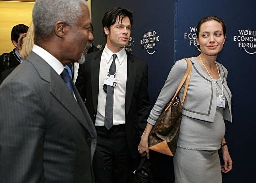 Kofi Annan, Brad Pitt ve Angelina Jolie
